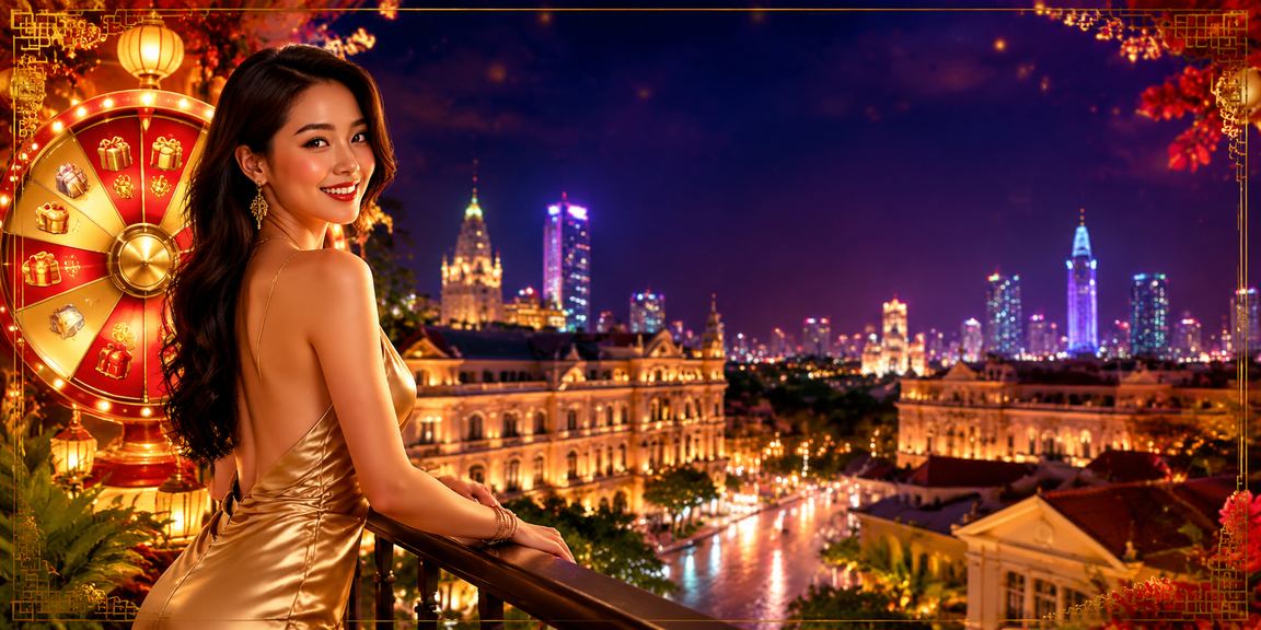Cảnh thành phố Hồ Chí Minh về đêm với ánh đèn neon rực rỡ gợi lên không khí sôi động của cược trực tuyến